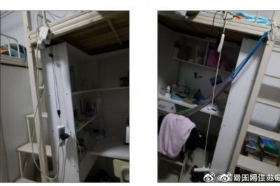 宿舍床頭掛排插？同學(xué)，還請?zhí)岣哂秒姲踩庾R！