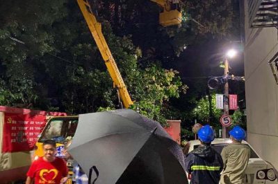 無懼大風(fēng)，連夜搶修供電線路